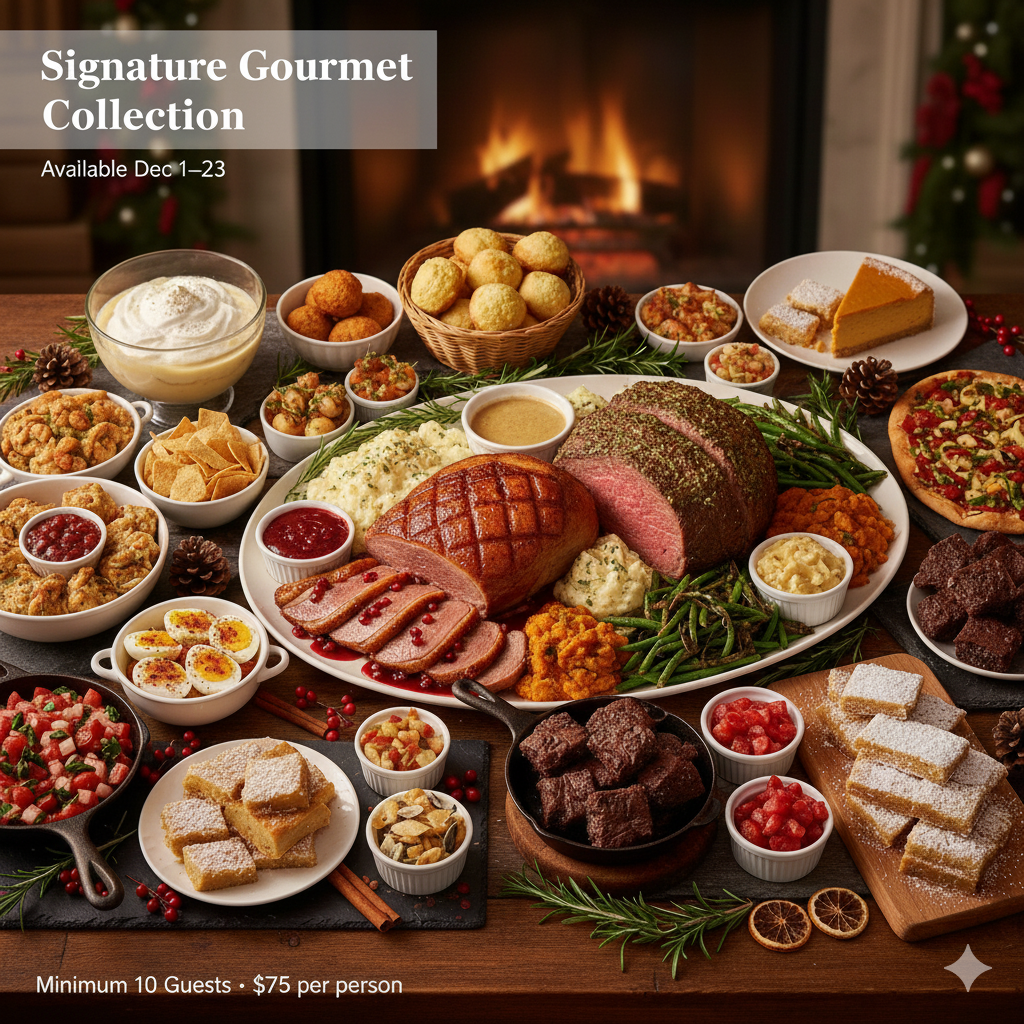 Signature Gourmet Holiday Catering — $75 per Person